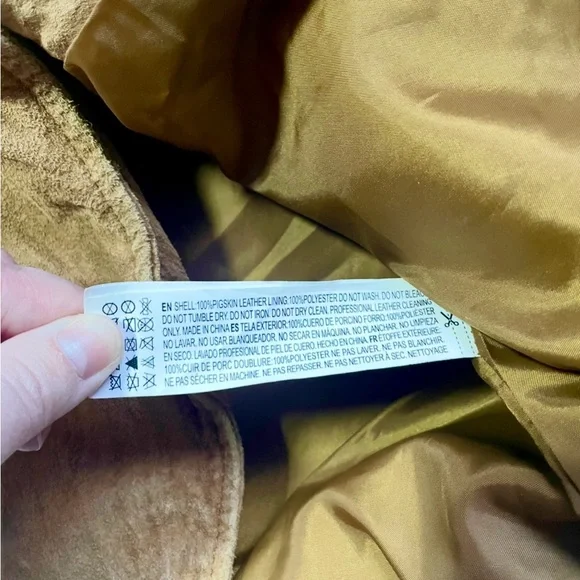 Forever 21 Tan Pigskin Leather Snap Button Jacket Size S - Picture 3 of 4